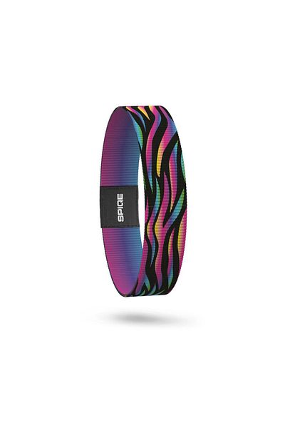SPIQE Rave Up - Reversible Unisex Elastic Printed Bracelet and Reminder Card