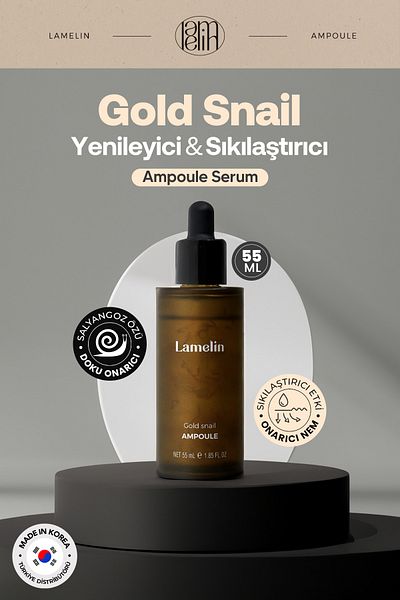 Lamelin Lamelin Gold Snail Ampoule - Renewing Serum Containing Snail Mucin and Gold