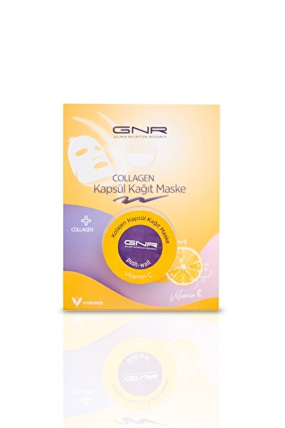 GNR GELNER NUTRITION RESEARCH Kolajen C Vitamini İçeren Kapsül Kağıt Maske (1...