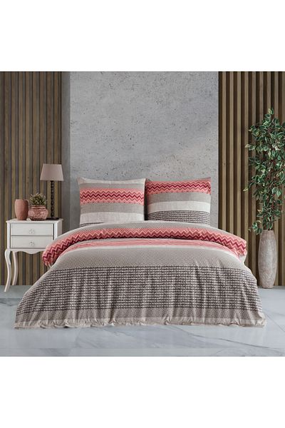 home sense Bequemer und stilvoller Bettbezug - 200x220 cm, atmungsaktives und weiches Baumwollbettwäscheset