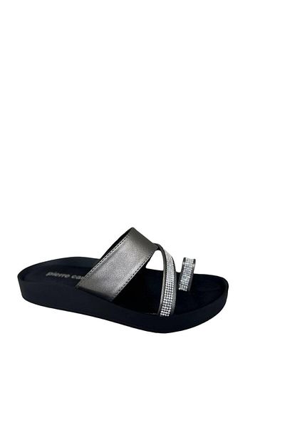 Pierre Cardin Pi̇ERRE CARDi̇n 3510 - Women's Flip Flops with Stone DeTail
