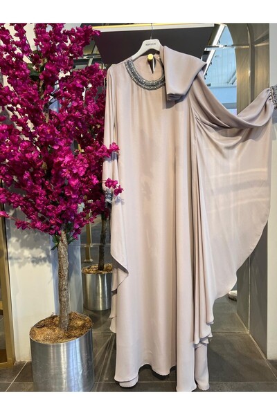 yeşim özcan YEŞİM ÖZCAN GRİ ELBİSE