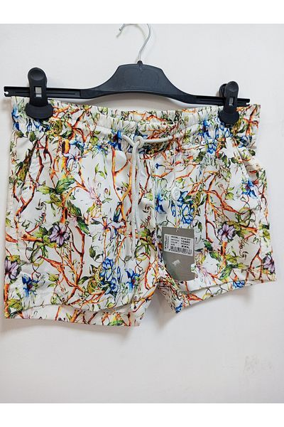 AKŞEN GİYİM Pantaloni scurți de baie pentru femei cu imprimeu - Uscare rapidă, buzunare laterale, două piese