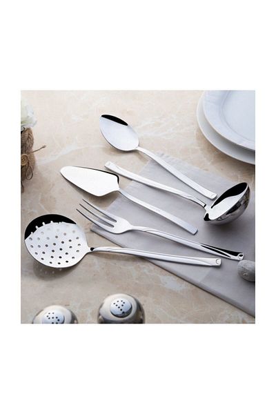 Nehir Fiesta Plain 5 Piece Serving Ladle Set