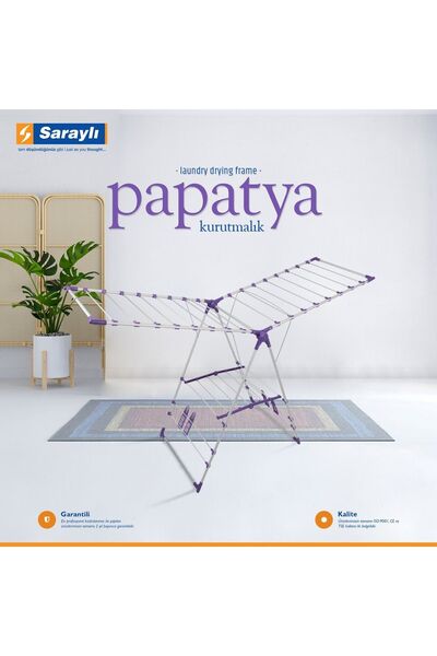 Saraylı Lady Papatya Çamaşır Kurutma Askısı - Kurutmalık 180x131x61 Cm