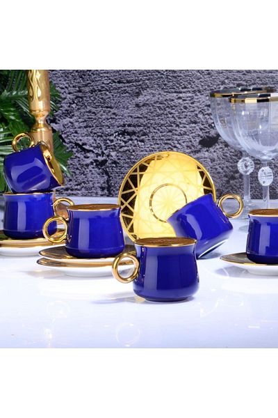 Kosova Serena 6-Piece Cup Set 90 Cc Ist-124blue