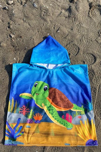Dotamess Children's Poncho Beach Towel - Sea Towel