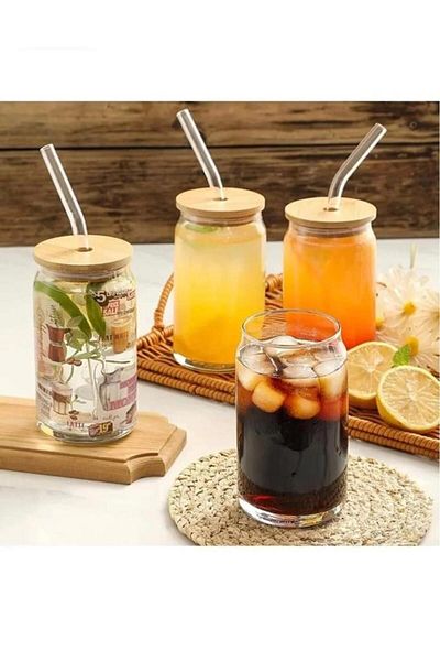 Rossel Premium 1 Bamboo Cup with Lid and Straw 550 ml-11059