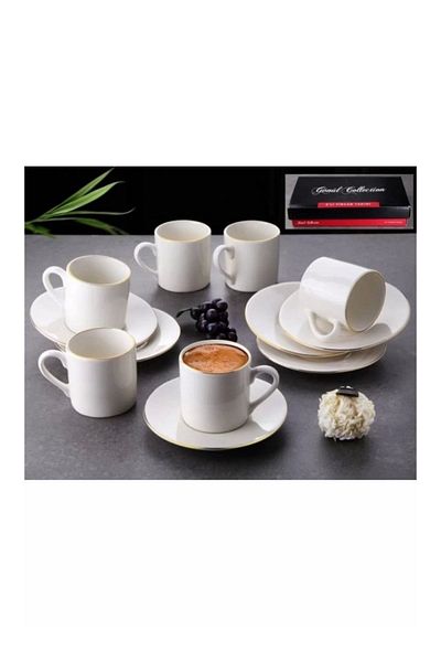 GÖNÜL MUTFAK Gönül 3107 Porcelain Coffee Set 6 Pieces