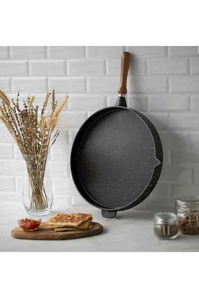 Nehir Pancake Pan Granite Cast 33 Cm Deep