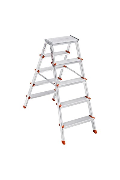 Saraylı Xxx Paslanmaz Alüminyum Çift Çıkışlı Çift Taraflı Seyyar Merdiven 5 5 Basamaklı