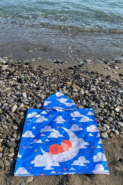 Dotamess Children's Poncho Beach Towel - Sea Towel