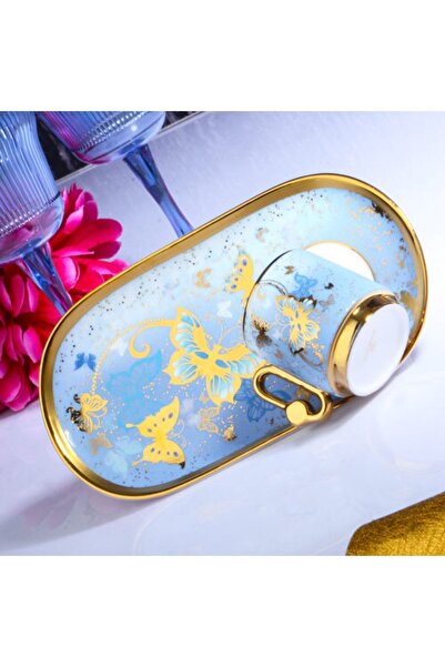 Kosova 6 Lı Fincan Takımı Uzun Tabak (butterfly) 90 Cc Ist-147