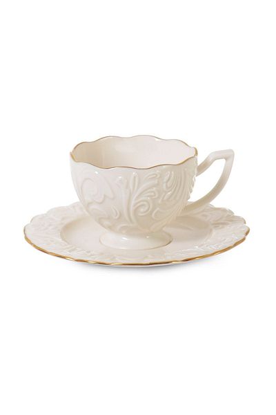 İpek Gilded Bone Porcelain 12 Piece Coffee Cup Set