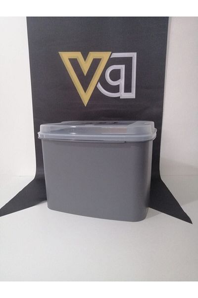 VİP AHMET Flour and Legumes Storage Container Gray 10 Lt