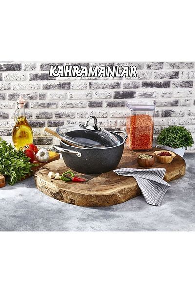 Kahramanlar No. 20 Stone Deep Pot Black 3404