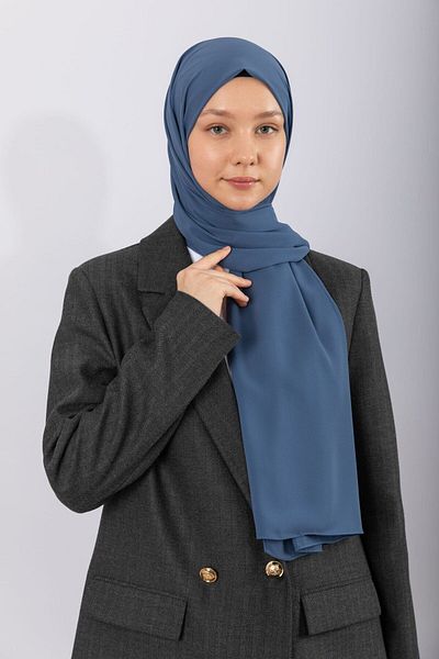 hijabchi Εισαγόμενο μετάξι Medina - Indigo