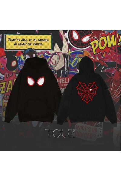 Touz Moda Φούτερ Spider Web με κουκούλα