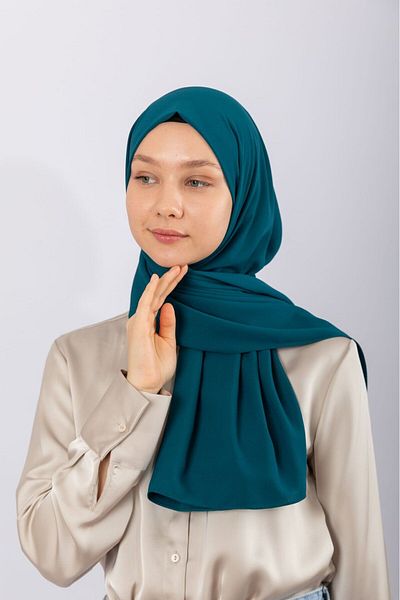 hijabchi Mătase Medina importată - verde petrol