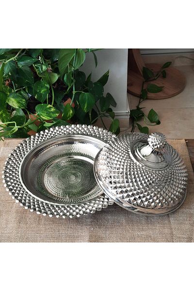 MORYA Nickel Plated Copper Sahan - Sadrazam Pyramid Thick