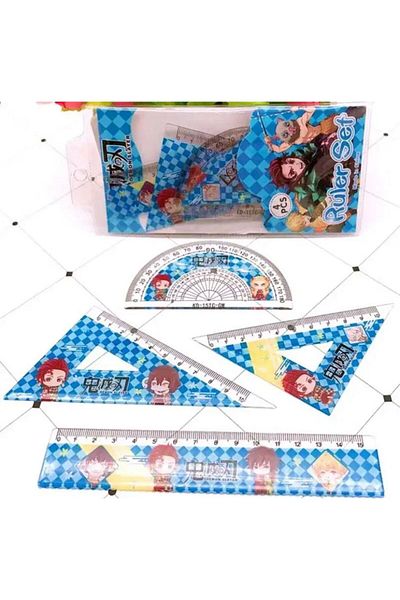 synshop Demon Slayer Kimetsu Demon Slayes Yaiba - Set de rigle, Kamado Tanjirou Nezuko Tsuyuri Mitsuri