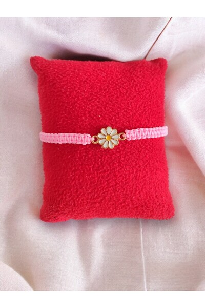 Nino Store مكرميه المظلة سلسلة الأبيض ديزي سوار محبوك