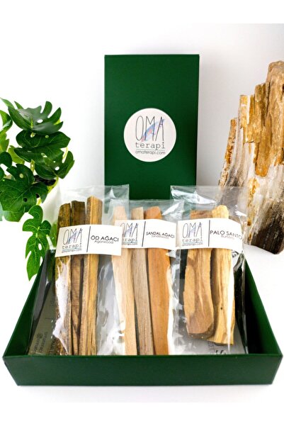 OMA Terapi Muhteşem Doğal Ağaç Tütsü, Palo Santo, Sandal Ağacı Ve Öd Ağacı 3l...