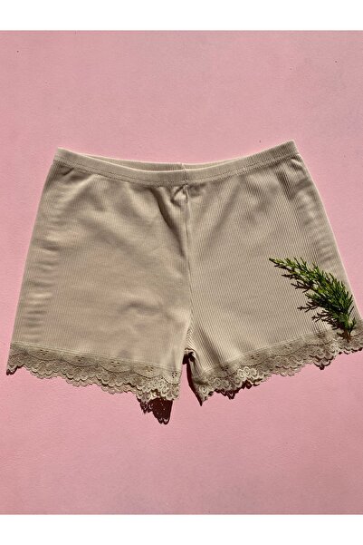 MODALİNOSA Green and Dried Rose Lycra Lace Women's Boxers - Blue, Tan, Gray, Plum 6-Piece Shorts