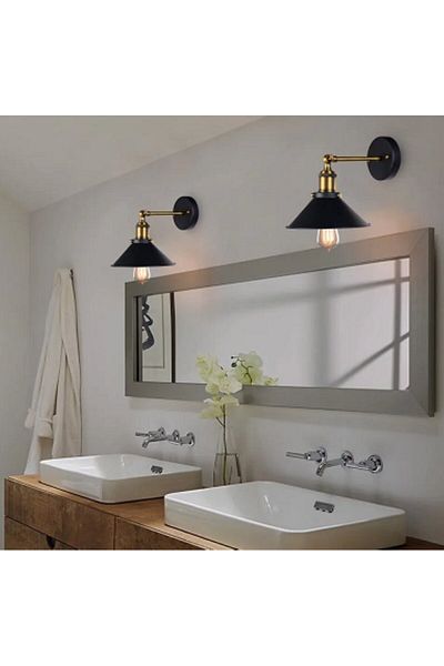 RİOLİGHT Retro Vintage Articulated Movable Headboard Mirror Mounted Sconce - Diameter: 23cm Price for 1 Piece