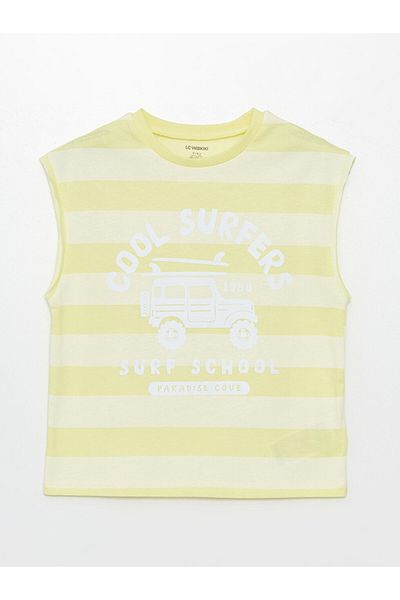 LC Waikiki Baby Boy Undershirt - LCW Crew Neck Printed