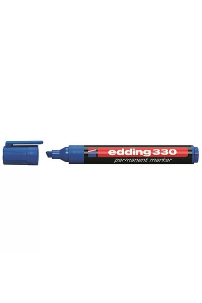 Edding EDDING 330 Permanent Blue Pen with Cut Nib Marker