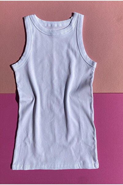 Ahmio White, Black and Plum Colored 3-Piece Set Halter Collar Cotton Women's T-Shirt Camisole Tank Top