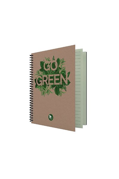 Dilman Kraft A4 2150 Model Striped Spr Notebook - 120 Yp
