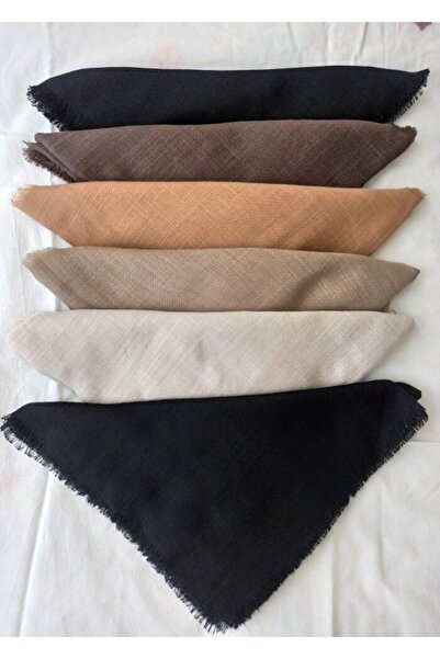 Organic Scarfs Tesettür Hijab 5'li Flamlı Pamuklu Yazma Eşarp 100x100cm