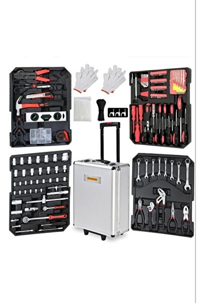 Peronline 187 Parça Alüminyum Tekerlekli Alet Çantası