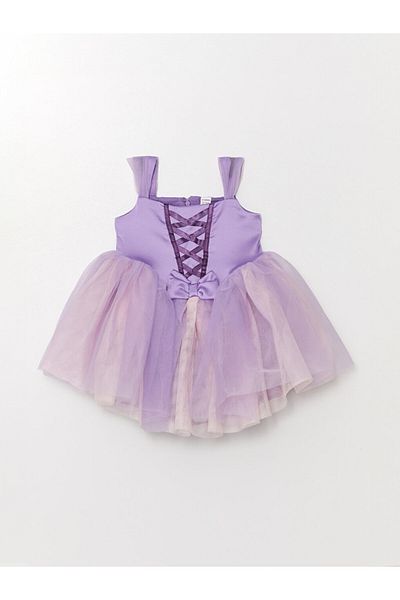 LC Waikiki LCW Lace Strap Square Neck Dress for Baby Girl