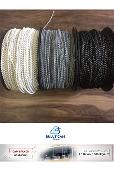 BULUT DİZAYN VE HEDİYELİK EŞYA 200M FRÂNTURĂ DE BALCON DE STiclă (NEGRU, GRI, ALB) FRÂNTURĂ DE Mărgele DE PLASTIC