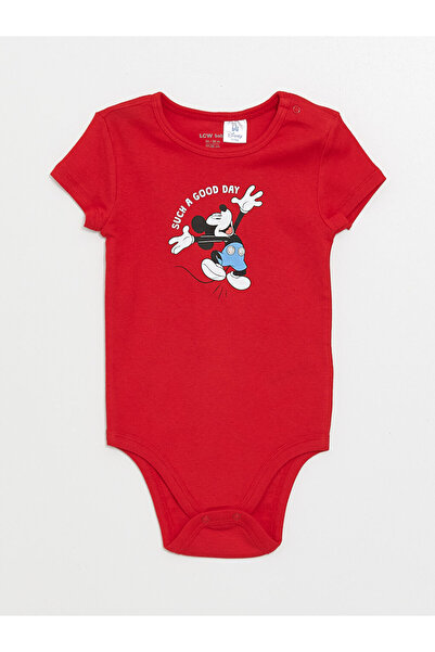 LC Waikiki Chlapecké body s potiskem LCW Mickey Mouse s výstřihem a zapínáním na patentky, balení 2 ks