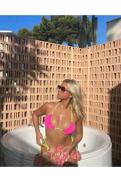 ZEKAS FASHION Neon Rope Detailed Bikini Design
