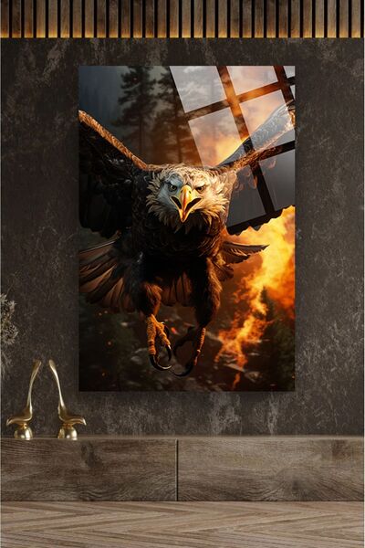 TAULART Tablă din sticlă de înaltă definiție, temperată, de lux, Eagle, 4 mm