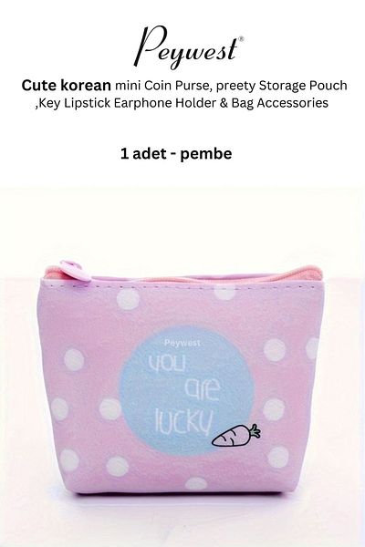 PEYWEST 11x9 Cm Mini Keychain Women's Hand Wallet - Multi-Purpose Coin Purse