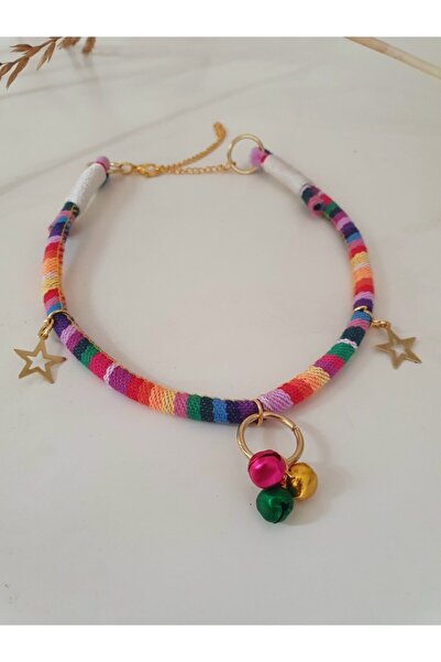 Loyal Friend Store Zilli Ayarlanabilir Köpek Boyun Tasması Bohem Köpek Kolyesi 45-60 cm