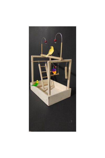 cotanakkafes Ahşap Kuş Oyun Parkı Alanı Katlana Bilir 25x18x36 Cm