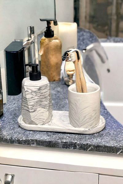 Trust Stone Σετ μπάνιου Marble Series Μπετόν