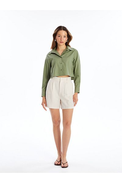 LC Waikiki LCW – Standard-Shorts aus Leinenmischung für Damen