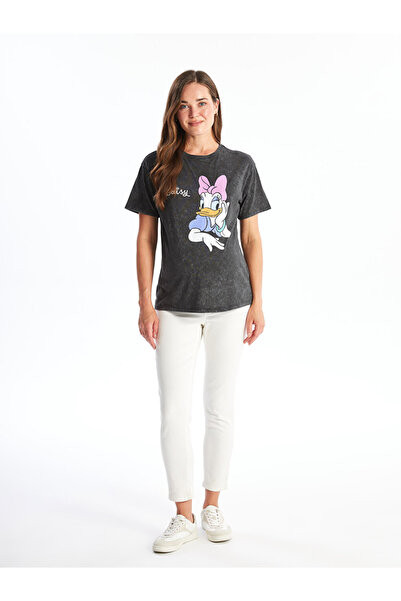 LC Waikiki Těhotenské tričko Daisy Duck s potiskem LCW – výstřih, krátký rukáv