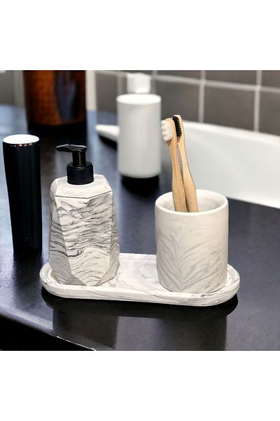 Trust Stone Σετ μπάνιου Marble Series Μπετόν