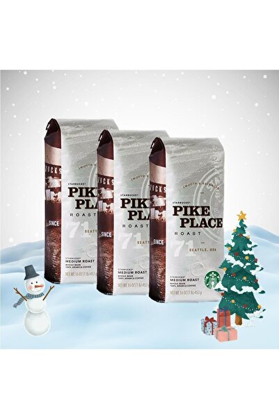 Starbucks Yılbaşı Paketi Pike Place Roast Çekirdek Kahve 250 Gr X 3