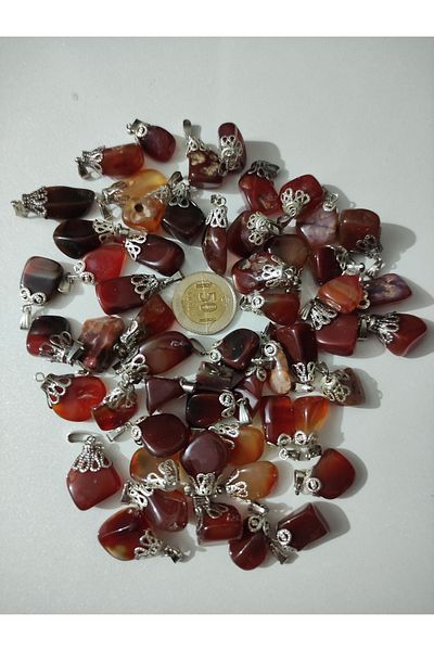 JEOLOG EVİ Unisex Genuine Carnelian Agate Necklaces - KL30