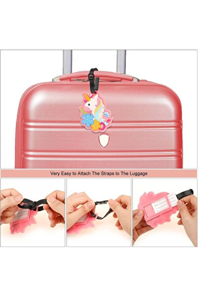 Boldy Etichetă pentru valiză cu unicorn - Etichetă pentru bagaj - geantă etic...